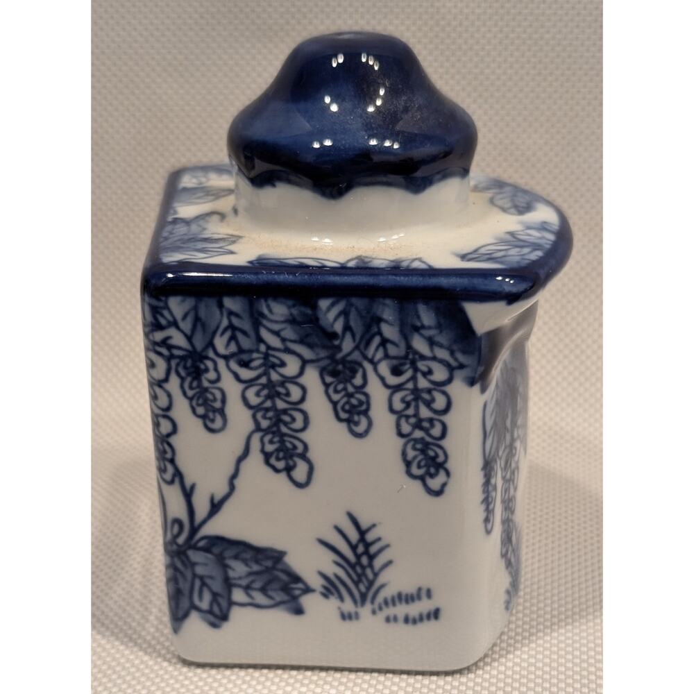 Bombay Blue & White Birds China Leaf Tray Salt & Pepper Shakers Sugar Bowl Spoon - Picture 9 of 16